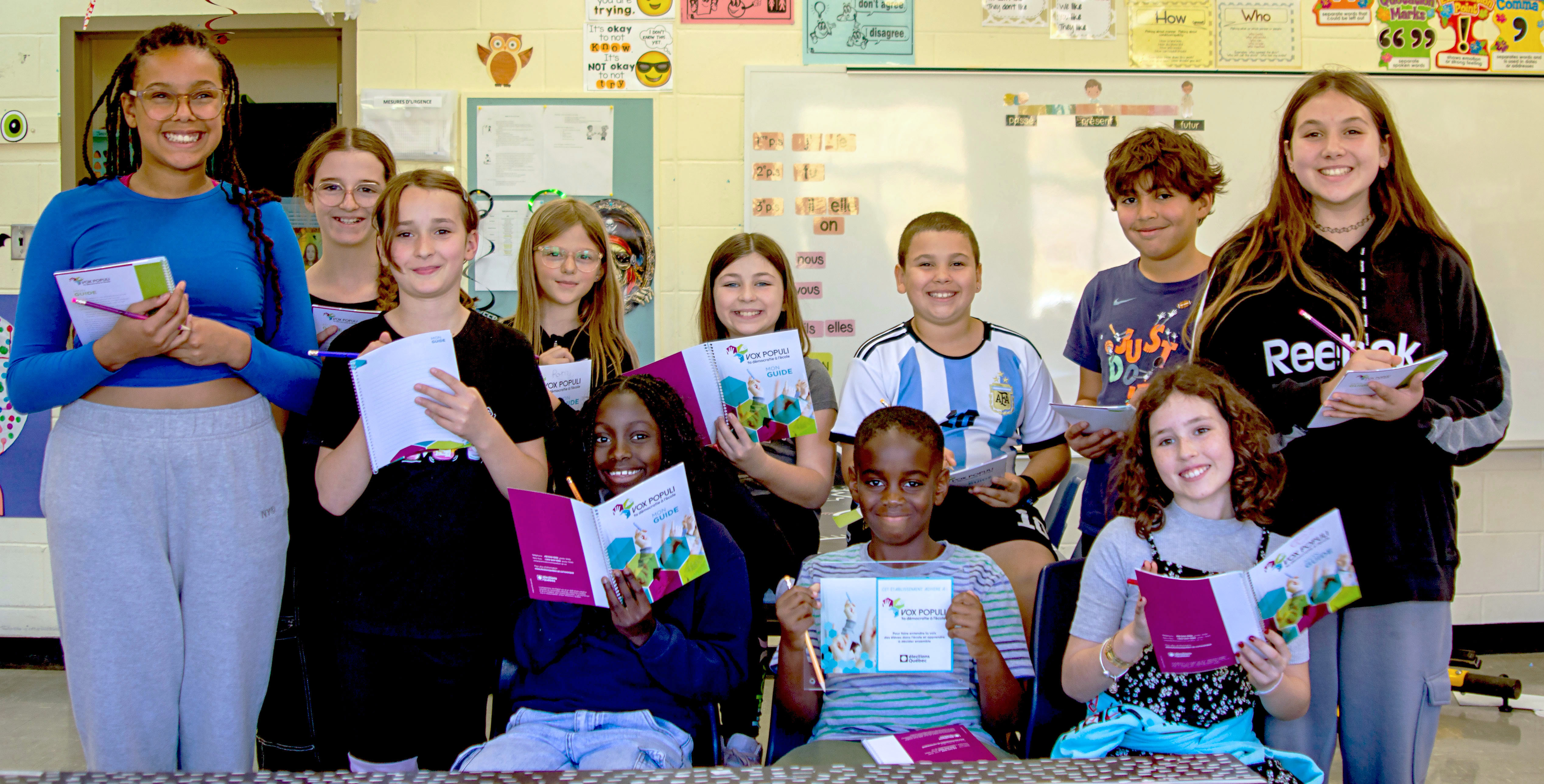 Membres du conseil d’élèves de l’école Armand-Lavergne